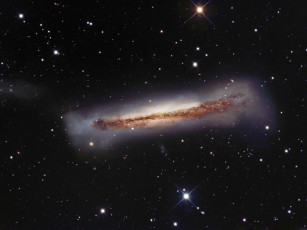 Картинка ngc 3628 космос галактики туманности