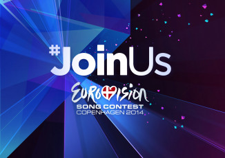 обоя музыка, евровидение, сердечко, конкурс, логотип, 2014