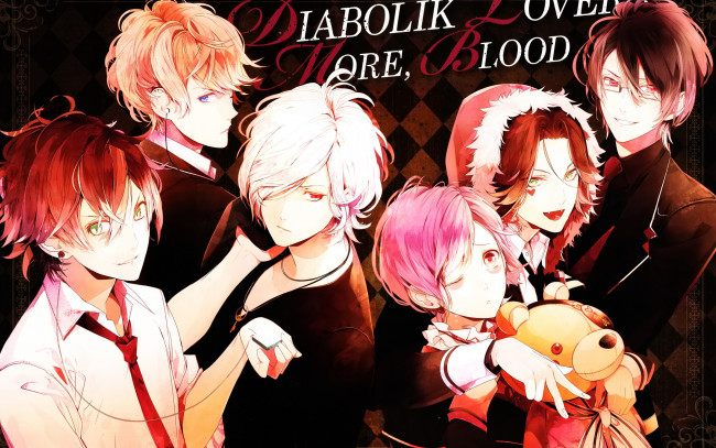 Обои картинки фото аниме, diabolik lovers, вампиры, парни