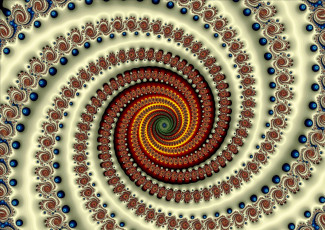 Картинка 3д+графика фракталы+ fractal спираль орнамент