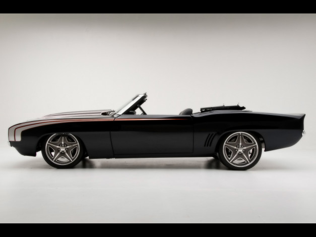 Обои картинки фото 1969, chevrolet, camaro, convertible, автомобили