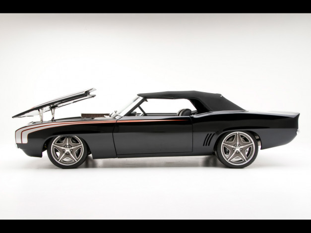 Обои картинки фото 1969, chevrolet, camaro, convertible, автомобили