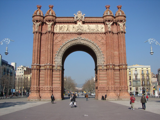 Обои картинки фото arc, de, triomf, barcelona, города, барселона, испания