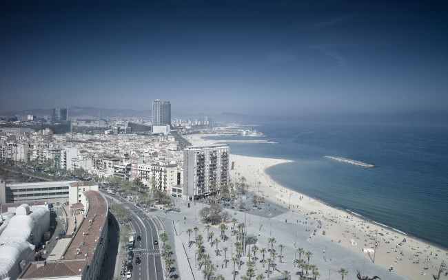 Обои картинки фото города, панорамы, barcelona, spain