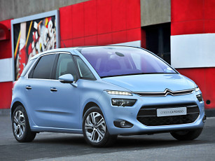 Картинка автомобили citroen голубой za-spec 2014г picasso c4 citroеn