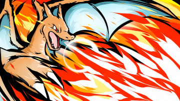 Картинка аниме pokemon charizard fire