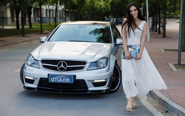 Обои картинки фото автомобили, авто с девушками, автомобиль, девушка, азиаткеа