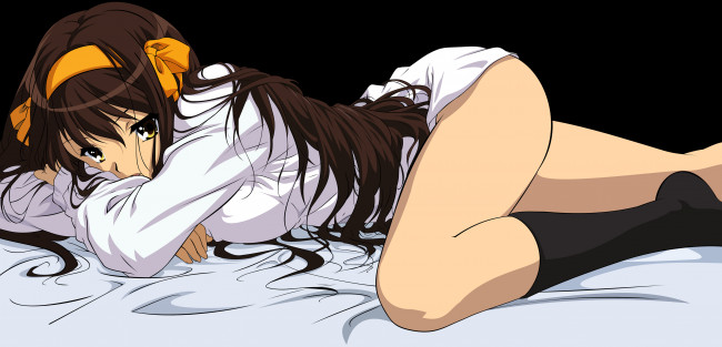 Обои картинки фото аниме, the melancholy of haruhi suzumiya, девушка