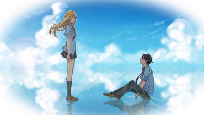 Обои картинки фото аниме, shigatsu wa kimi no uso, твоя, апрельская, ложь