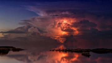 Картинка природа молния +гроза wallhaven гроза облака небо отражение storm reflection sky