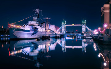 Картинка корабли крейсеры +линкоры +эсминцы бельфаст корабль музей темза