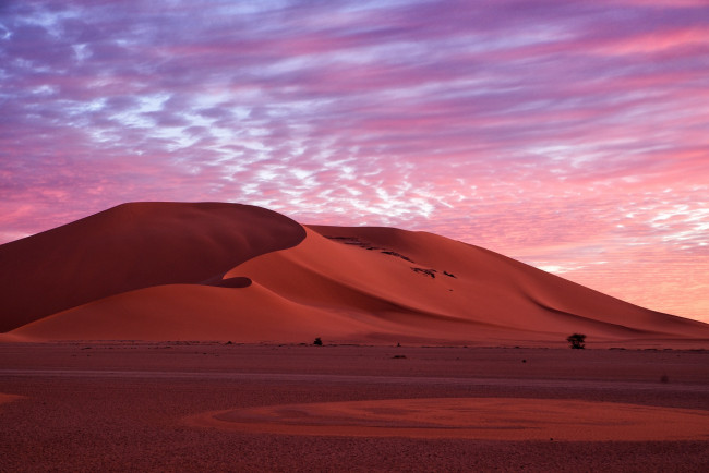 Обои картинки фото природа, пустыни, вечер, небо, облака, утро, пустыня, песок, дюны