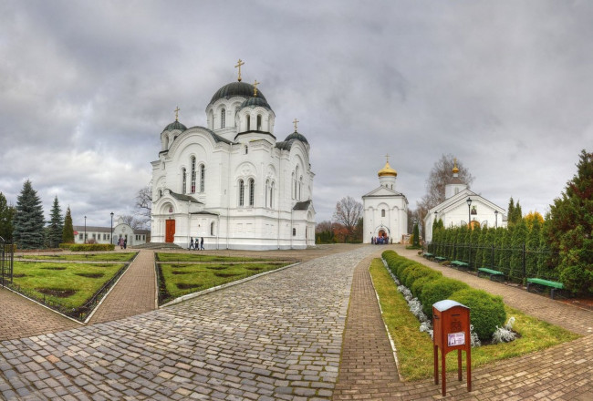 Обои картинки фото спасо-евфросиниевский женский монастырь полоцкой епархии, города, - православные церкви,  монастыри, храм, церковь, здание, город