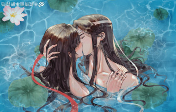 Картинка аниме mo+dao+zu+shi вэй усянь лань ванцзы поцелуй озеро