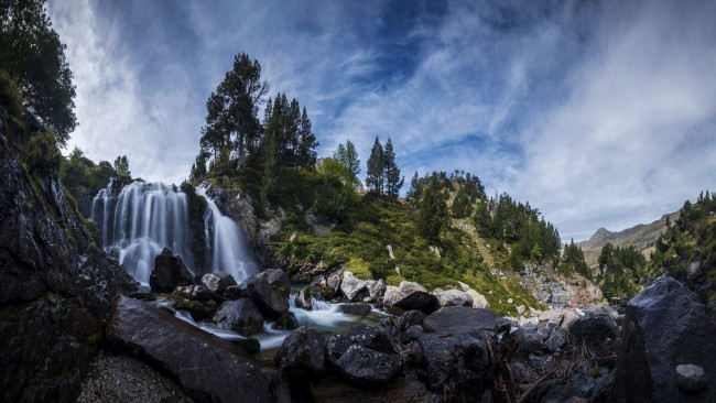 Обои картинки фото aigualluts waterfall, aragon, spain, природа, водопады, aigualluts, waterfall