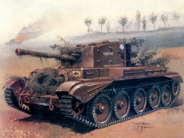 Обои картинки фото крейсерский, танк, mkviii, кромвелл, техника, военная