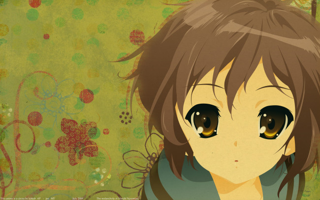 Обои картинки фото аниме, the, melancholy, of, haruhi, suzumiya, девушка
