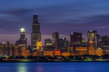 Картинка города Чикаго сша chicago штат иллинойс