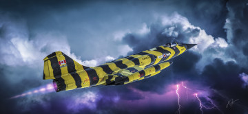 Картинка авиация 3д рисованые graphic молния
