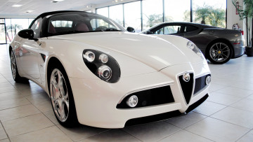 Картинка alfa romeo 8c competizione автомобили выставки уличные фото италия fiat group