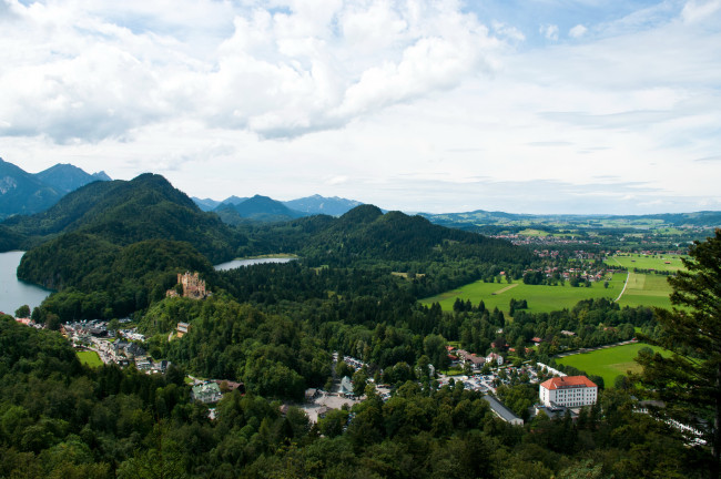 Обои картинки фото fussen, bavaria, германия, города, пейзажи, панорама, дома, пейзаж