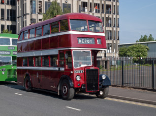 Картинка 1947+leyland+titan+pd1leyland+alexander+warrington+38 автомобили автобусы общественный транспорт автобус