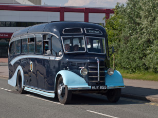 Картинка 1950+bedford+obduple+emmerton+motors-+bounty+country+coaches автомобили автобусы общественный транспорт автобус