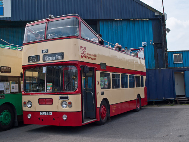 Обои картинки фото 1974 leyland atlanteanalexander merseyside pte 1661, автомобили, автобусы, общественный, транспорт, автобус