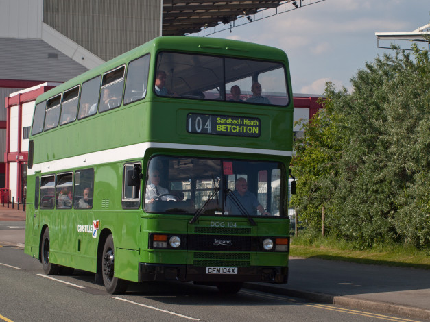 Обои картинки фото 1982 leyland olympianecw crosville dog104, автомобили, автобусы, общественный, транспорт, автобус