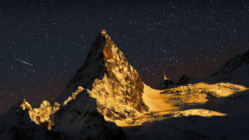 Картинка природа горы снег звезды