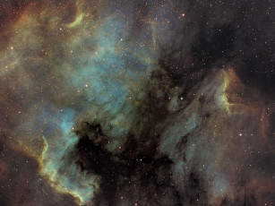 Картинка северная америка пеликан космос галактики туманности
