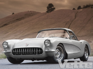 обоя 1957, chevrolet, corvette, автомобили