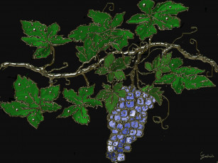 Картинка 3д графика nature landscape природа лоза виноград