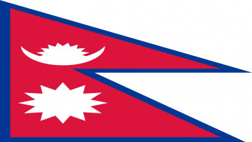 Картинка непал разное флаги гербы треугольный синий красный