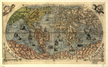 обоя старинная, карта, мира, разное, глобусы, карты, континенты