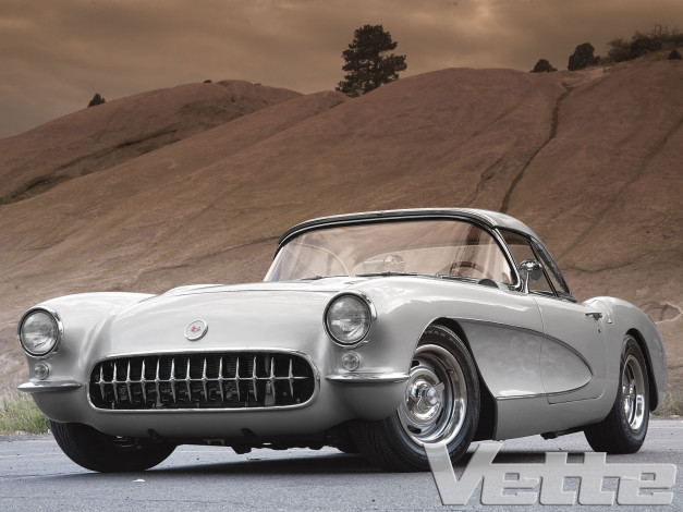 Обои картинки фото 1957, chevrolet, corvette, автомобили