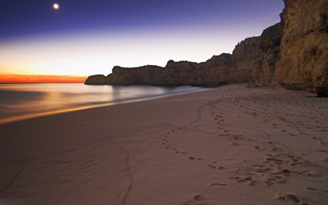 Обои картинки фото природа, побережье, песок, закат