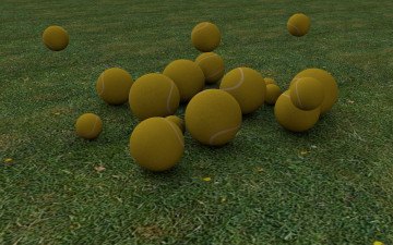 Картинка 3д графика шары мячи