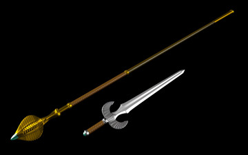 Картинка оружие 3d меч копье