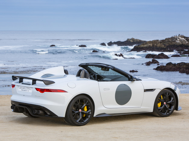 Обои картинки фото автомобили, jaguar, project, 7, f-type, светлый, 2015г, us-spec