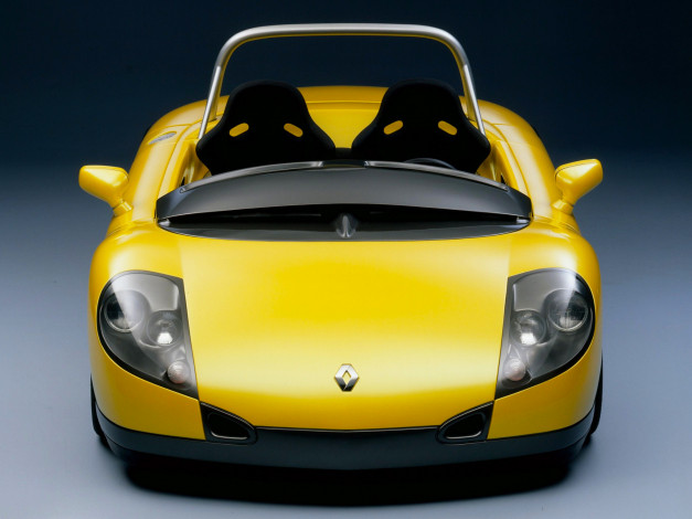 Обои картинки фото автомобили, renault, желтый, sport, spider