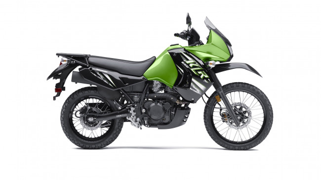 Обои картинки фото мотоциклы, kawasaki, klr650, зеленый