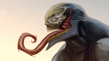 Картинка фэнтези существа eddie brock venom spider-man marvel comics