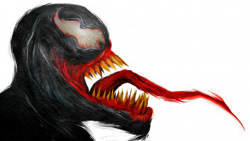Картинка фэнтези существа язык eddie brock venom symbiote