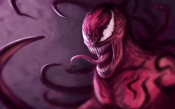 Картинка фэнтези существа cletus kasady carnage marvel comics клыки art паразит spider-man