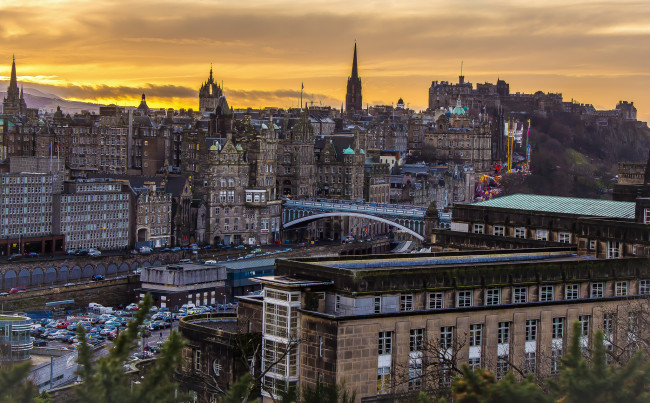 Обои картинки фото edinburgh,  scotland, города, эдинбург , шотландия, панорама