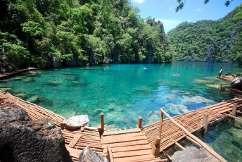 Картинка кayangan lake palawan islands филиппины природа реки озера озеро тропики