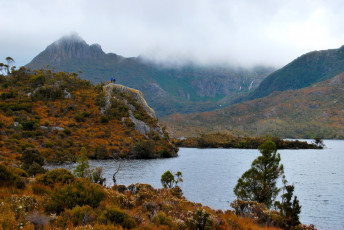 Картинка tasmania австралия природа реки озера озеро дымка горы