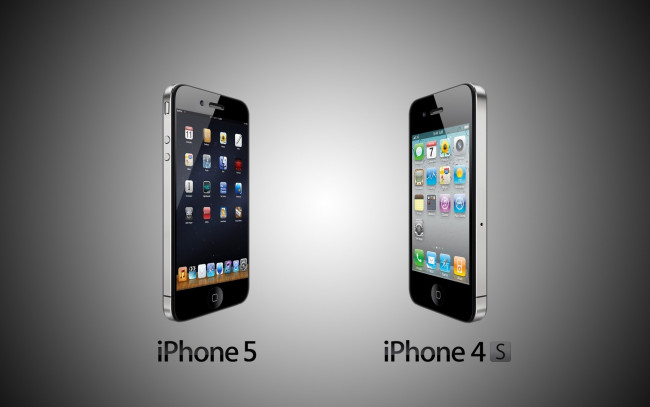 Обои картинки фото iphone, vs, 4s, бренды, 5