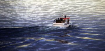 Картинка корабли рисованные море рисунок лодка